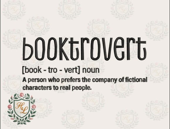Booktrovert Embroidery Files