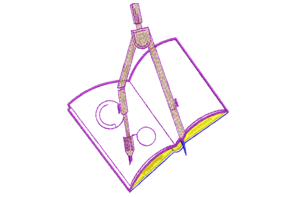 Compass Tool Embroidery Design