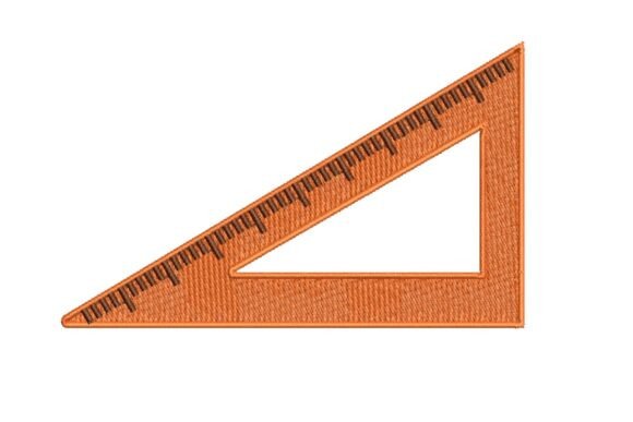 Orange Triangle Ruler Embroidery Design
